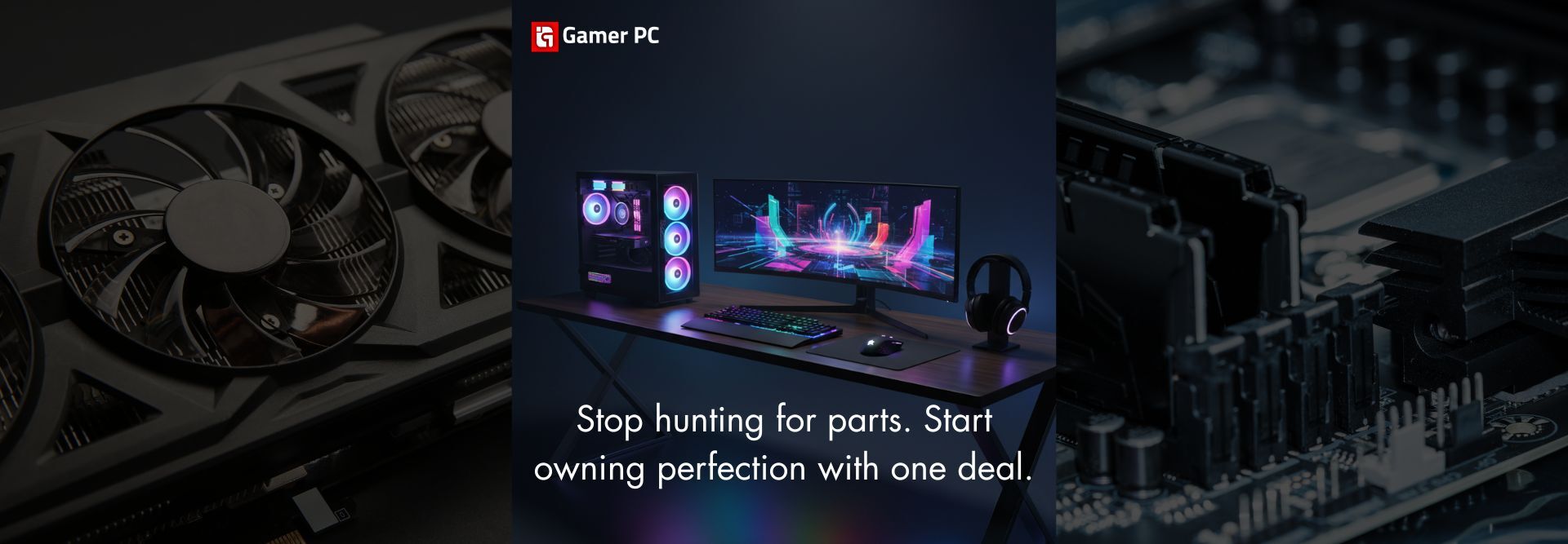 Exclusive gaming PC with high-refresh monitor, RGB peripherals, and premium setup at Gamer PC UK